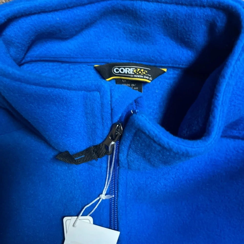 Men’s Core 365 fleece jacket in royal blue size large NWOT - Picture 3 of 5